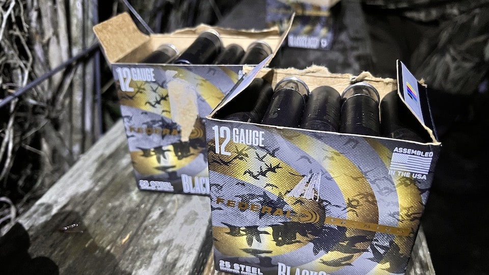 Federal Black Cloud Ammo Provided for duck hunt