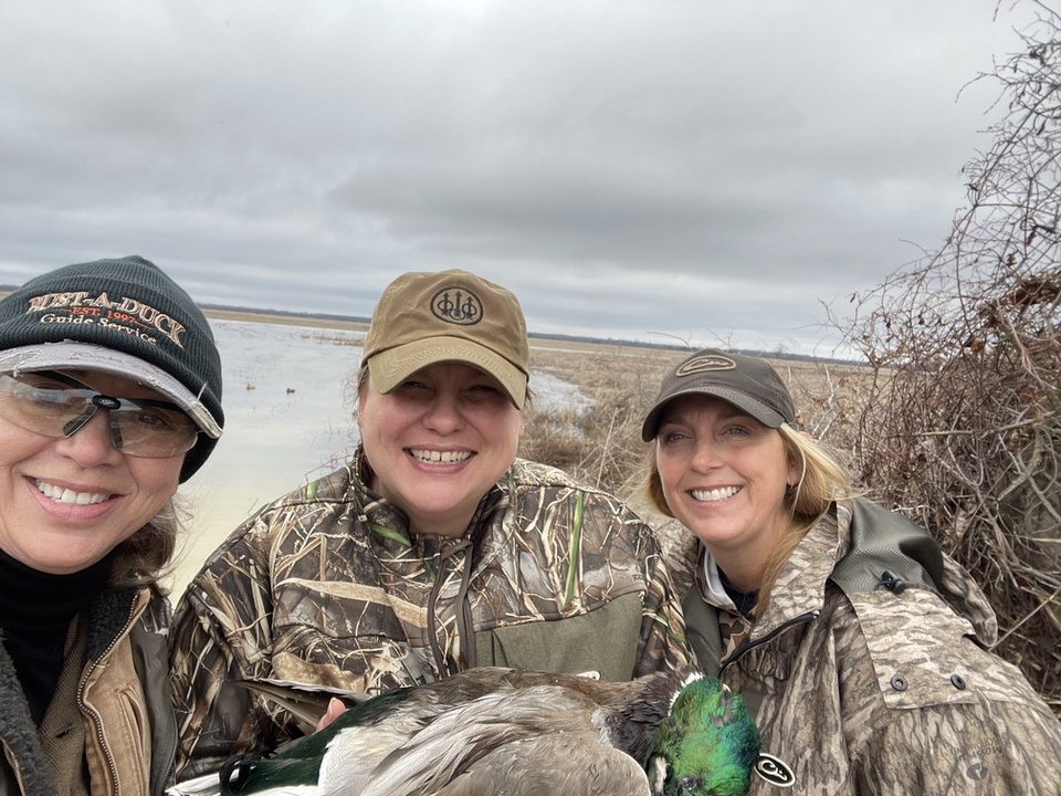 Hunting with Kelly Bramblett and Lana Van Winkle Kelly first mallard