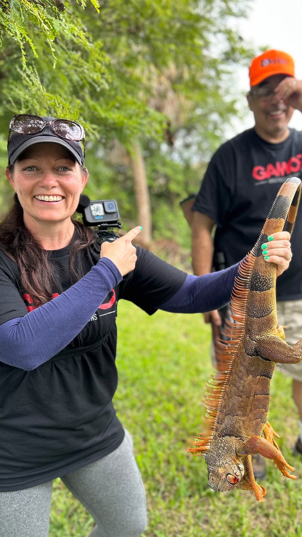 Angie with Iguana