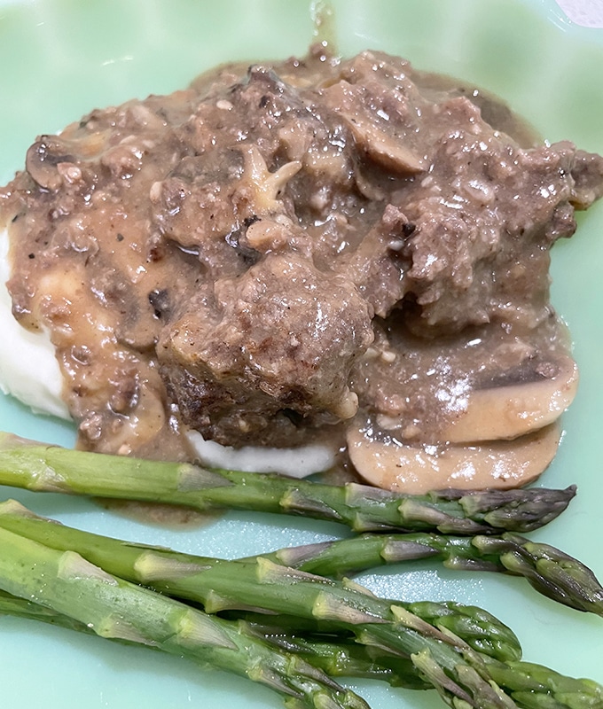 Venison Salisbury Steak Meatballs with Gravy feature