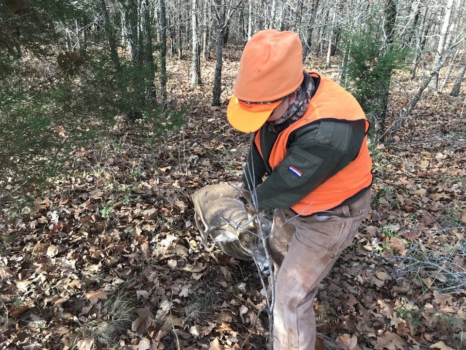 Deer drag in carhartt