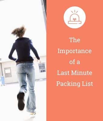 Last Minute Packing List feature