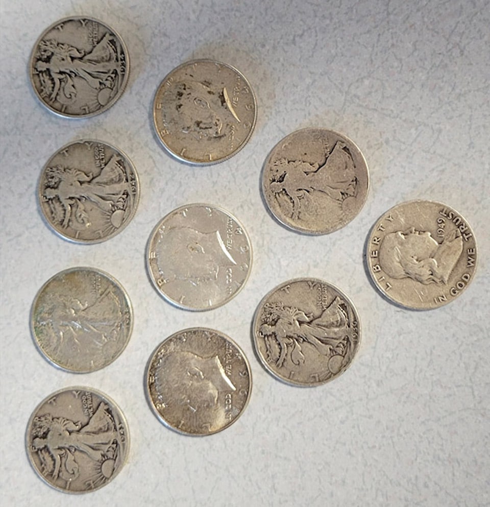 Silver half dollars