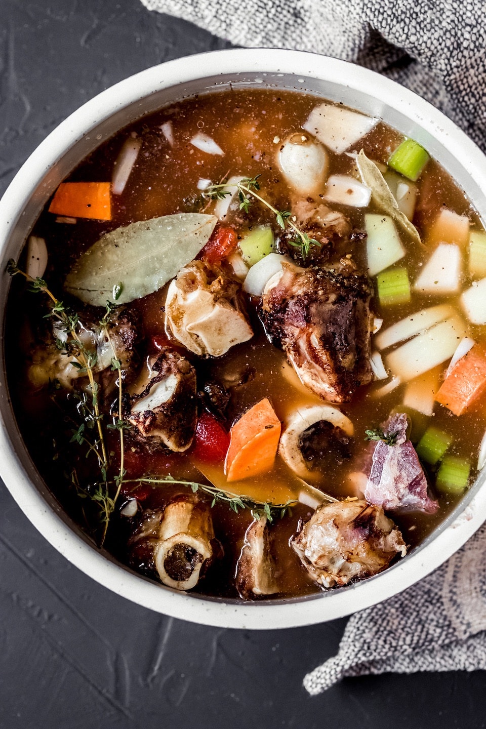 venison-bone-broth-vegetable-soup in bowl