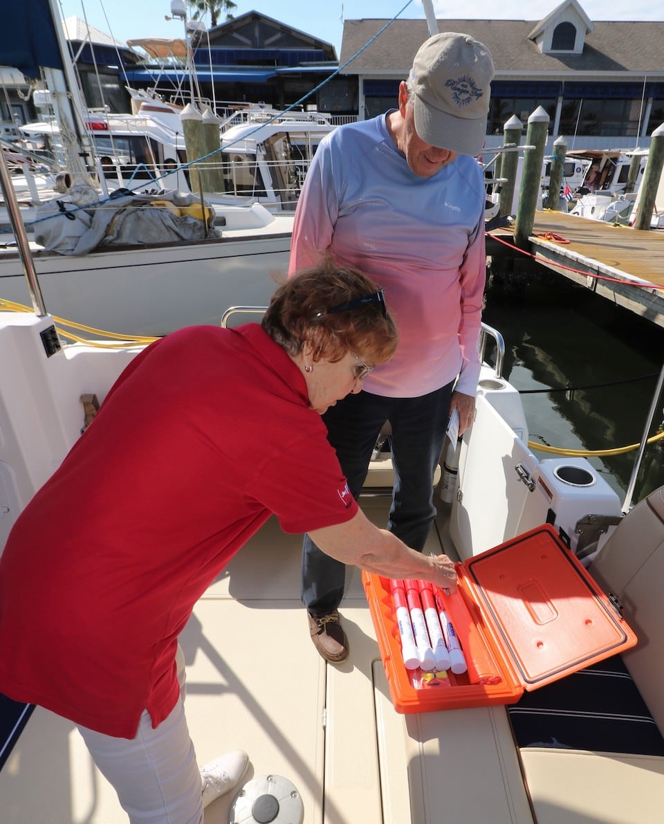 A free vessel safety check can show boat owners how to improve safety aboard. (credit U.S. Power Squadrons)