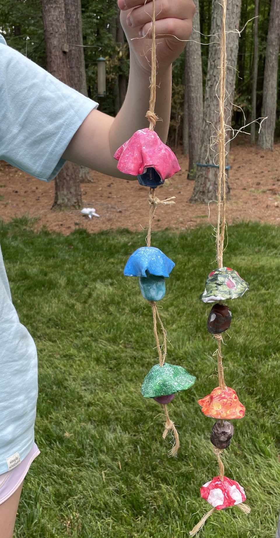 finished clay wind chimes
