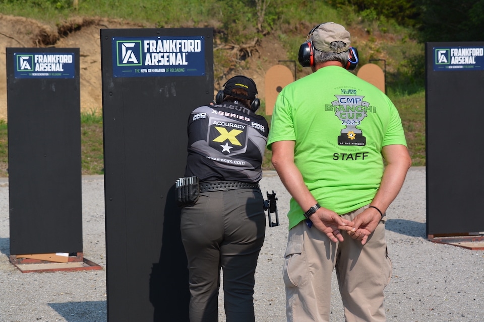 2023 Women's Champion Sally Talbott shoots the Barricade Event