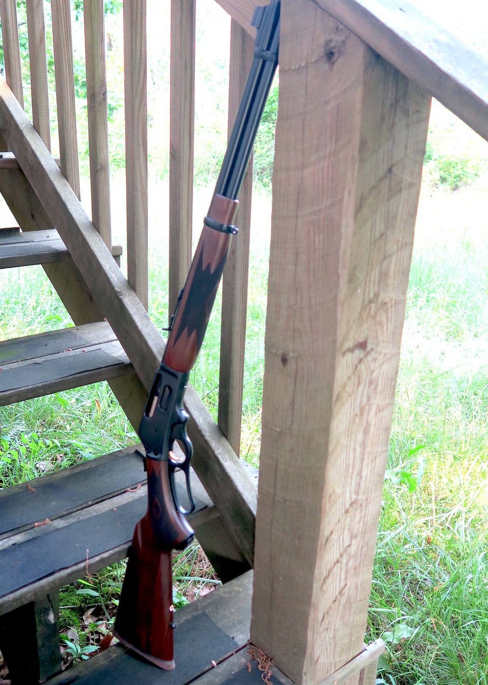 Marlin 336 on stairs