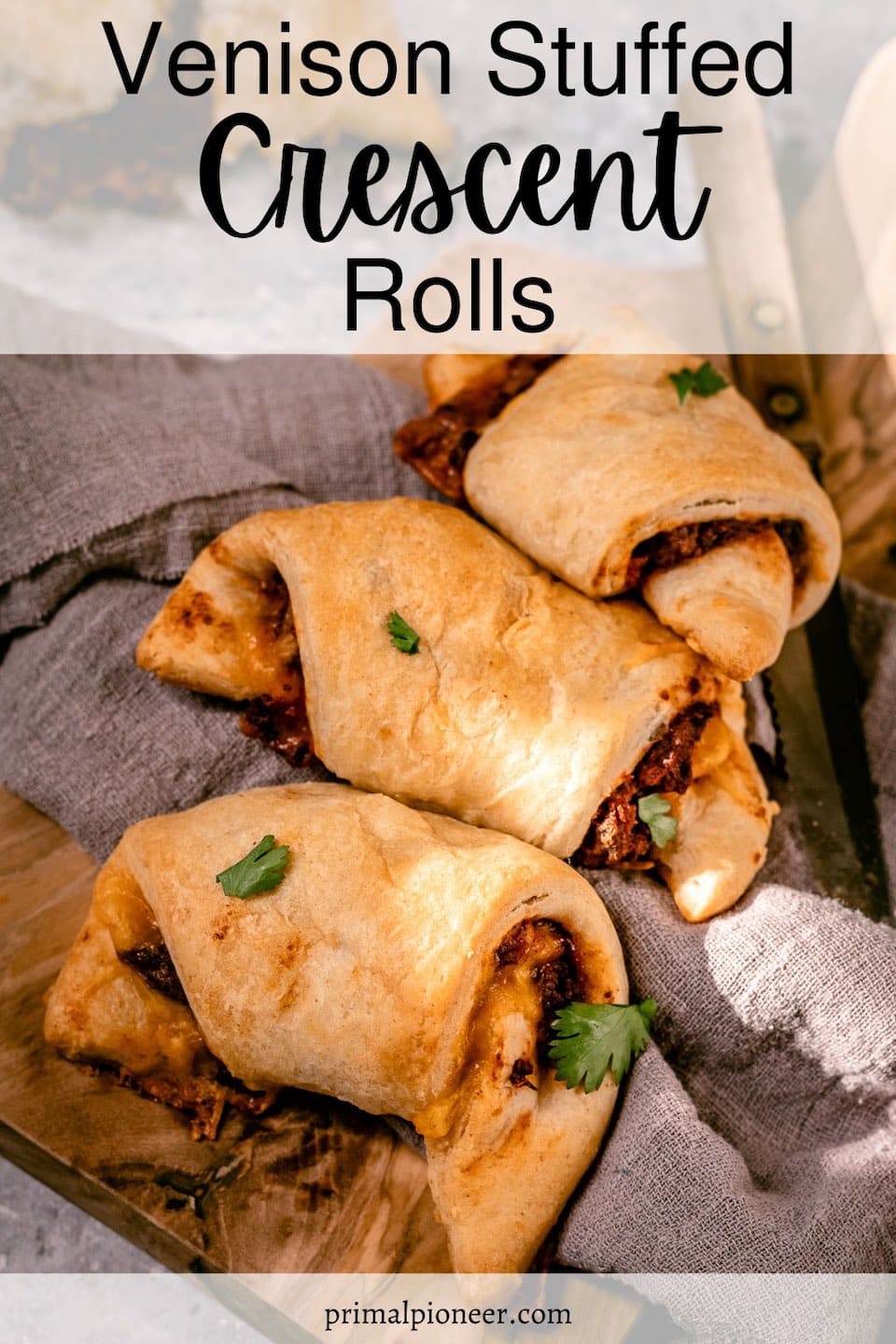 Venison Stuffed crescent rolls pin