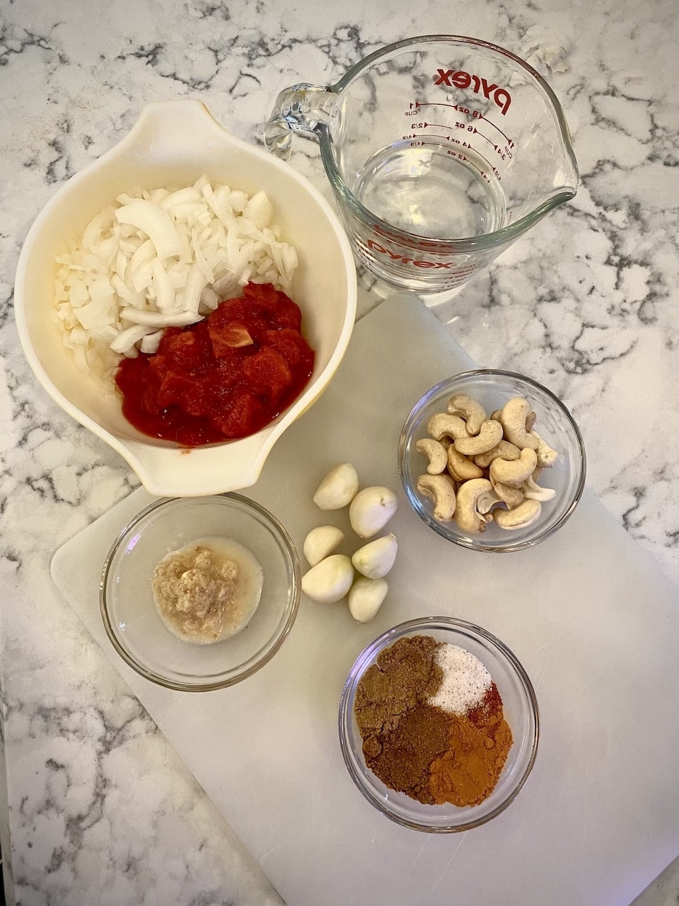 Preparing ingredients for the Duck Korma