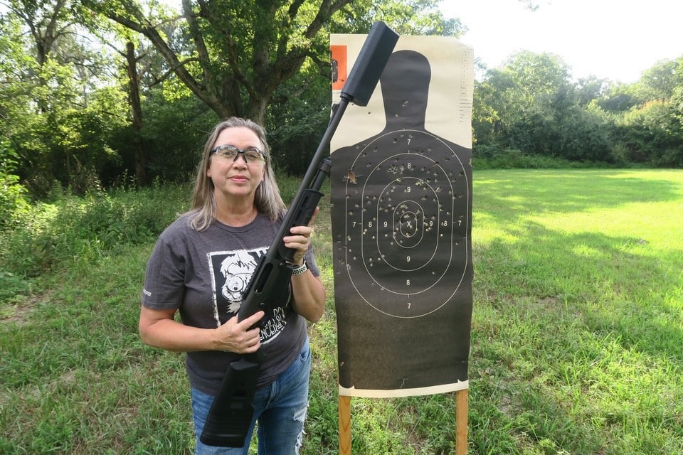 Babbs on range with Remington and Salvo Jason Baird photo