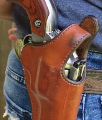 Ruger Blackhawk in holster feature