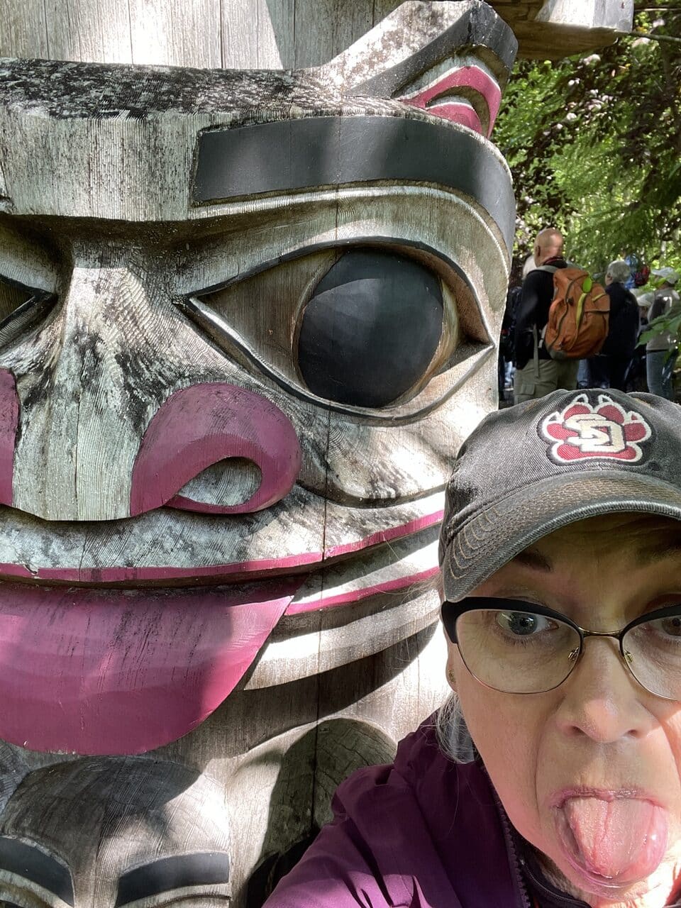 Babbs and totem pole Alaska