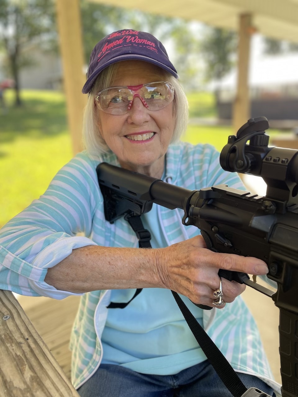 Woman with AR