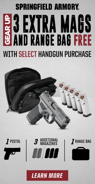 Springfield Armory Gear Up 3 Extra Mags and Range Bag Free