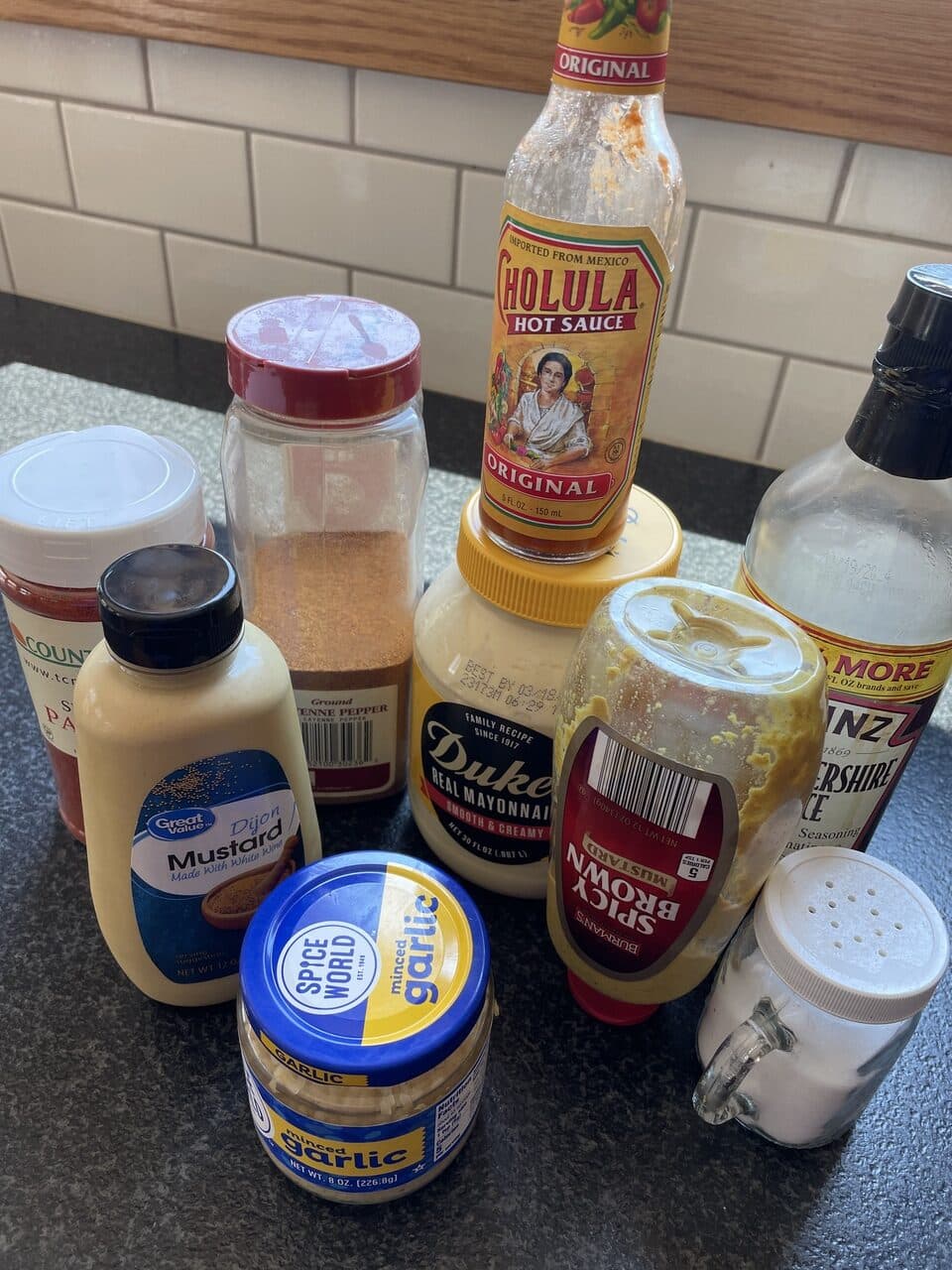 ingredients for fried backstrap and remoulade