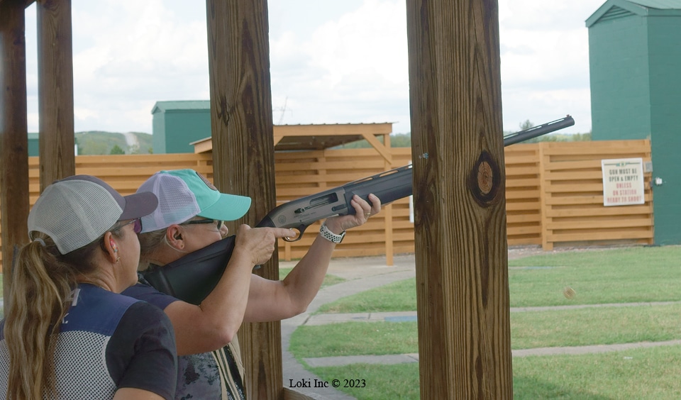 Kim and Barb on the range