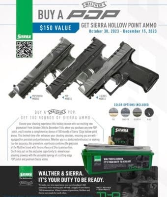 Walther Arms Introduces PDP and Sierra Ammunition Promotion feature