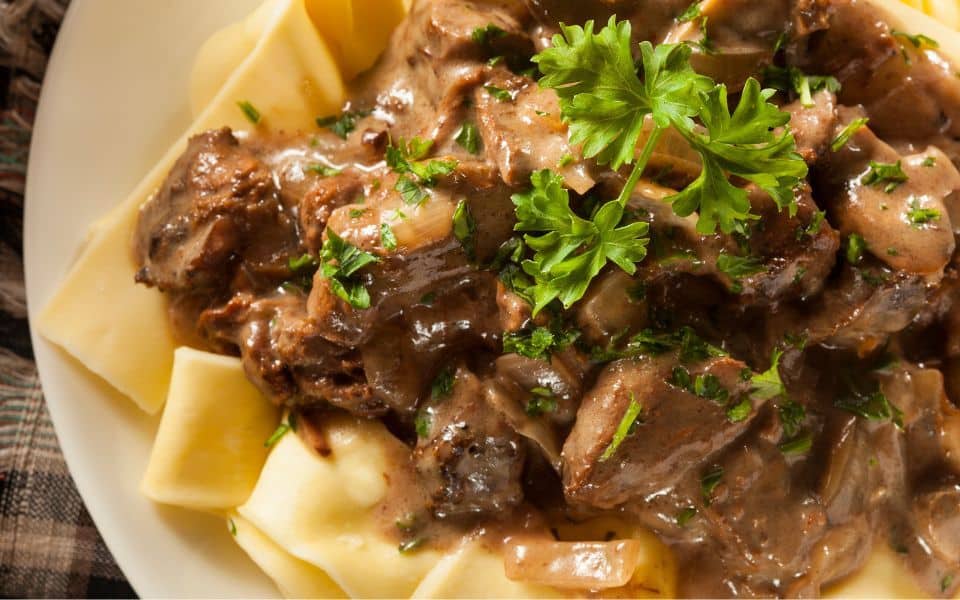 venison Stroganoff