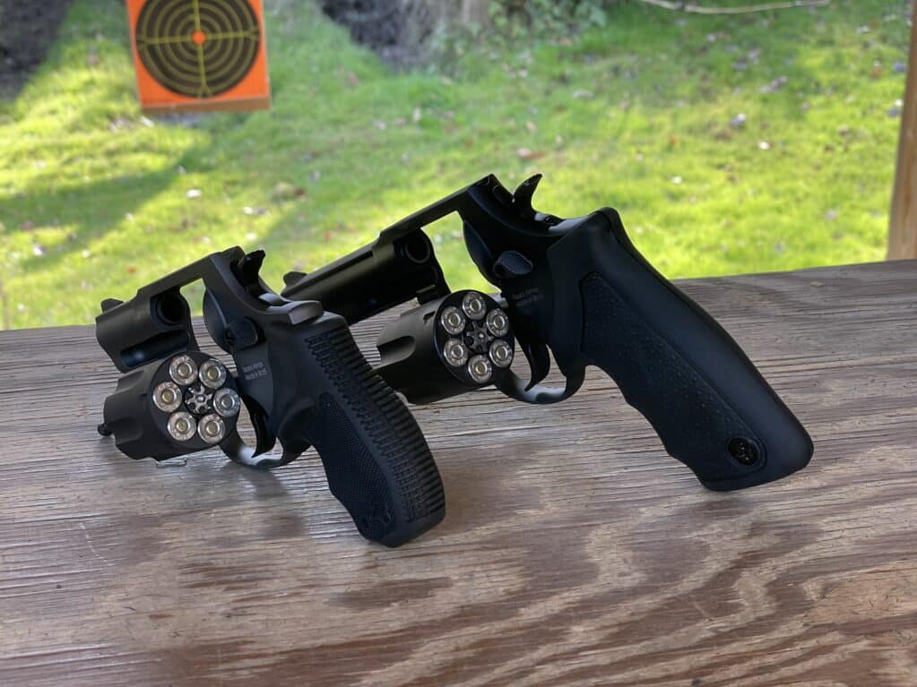 Loaded Taurus revolvers for personal protection