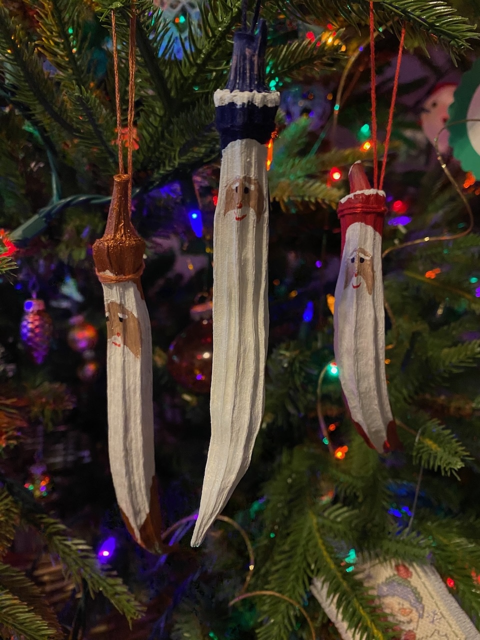 dried okra ornaments
