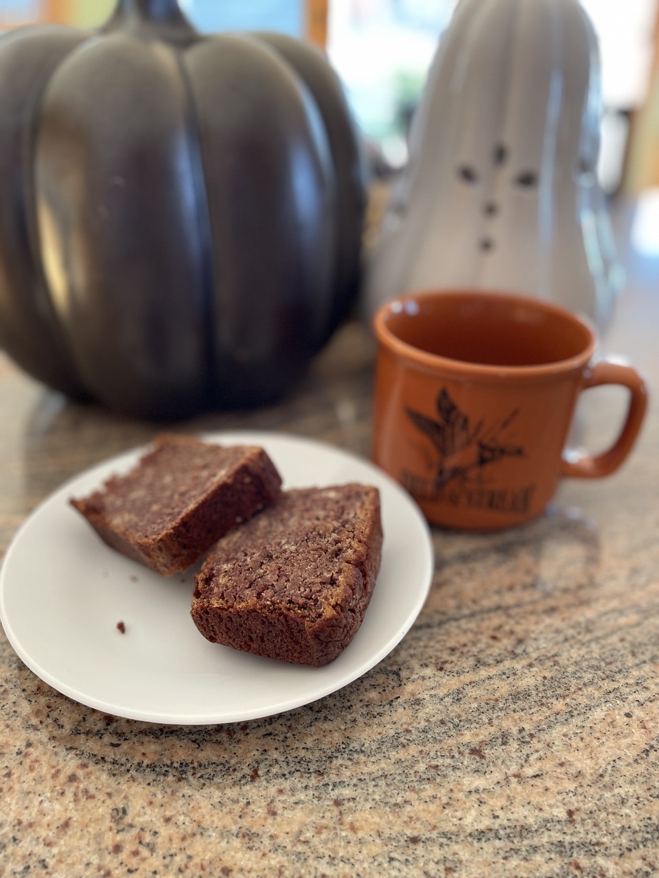 persimmon bread and coffee