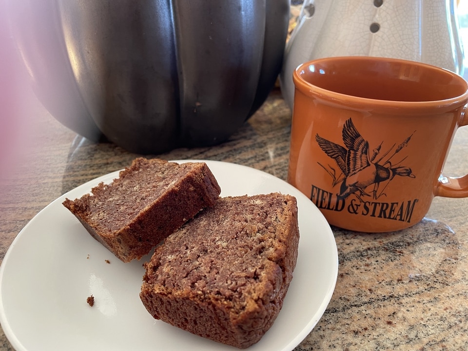 persimmon bread on plate