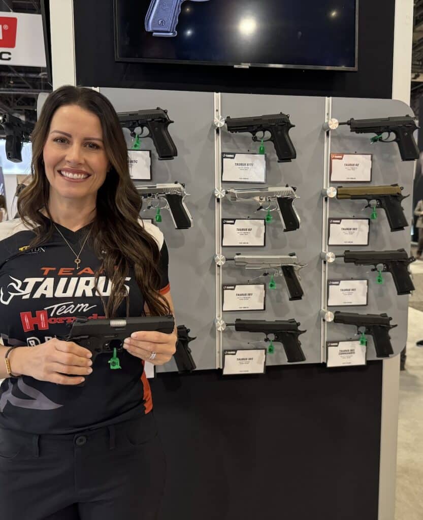 Jessie Harrison SHOT Show 2024 Taurus (Nancy Keaton photo) taurus team captain