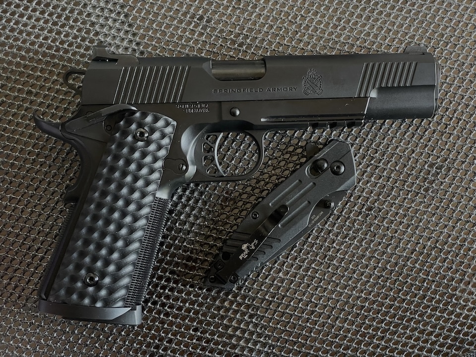 Springfield Armory TRP on mesh 1911