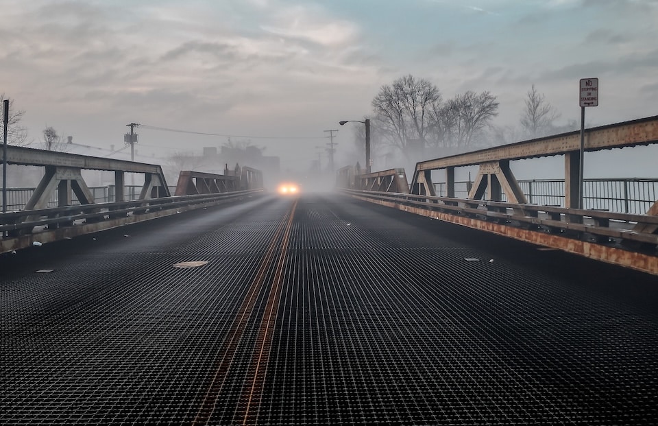 fog on road