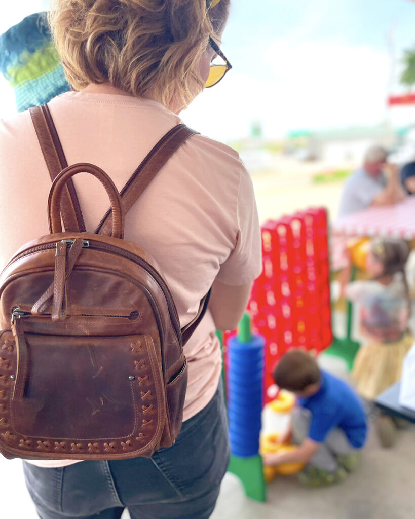 Daisy Backpack holding baby rev