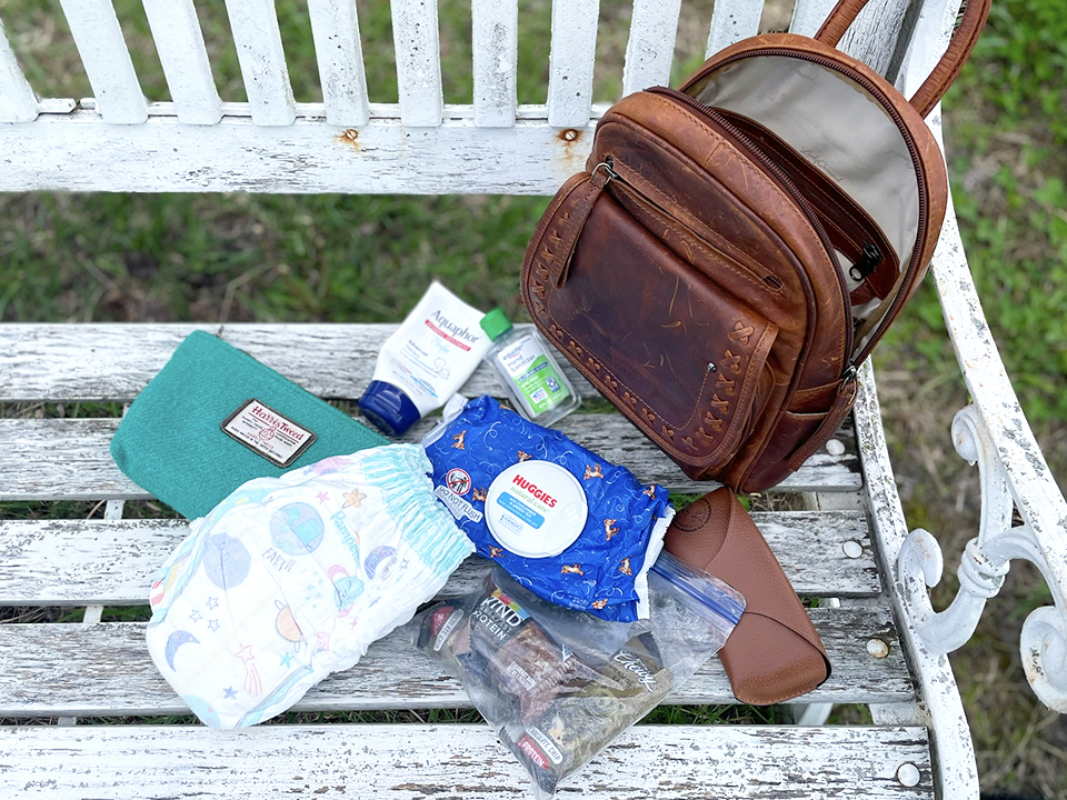 Daisy Backpack purse dump