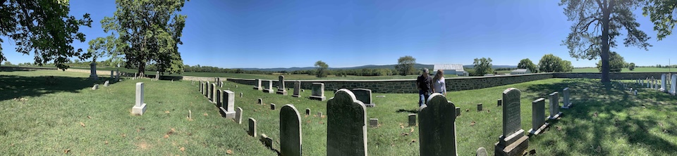A panorama of the Mumma Cemetery.