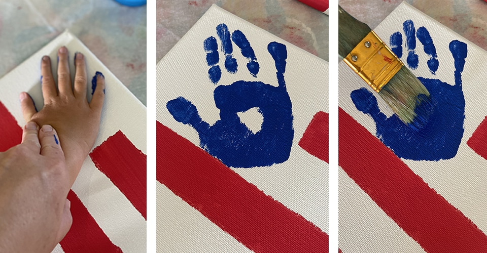Adding the handprint
