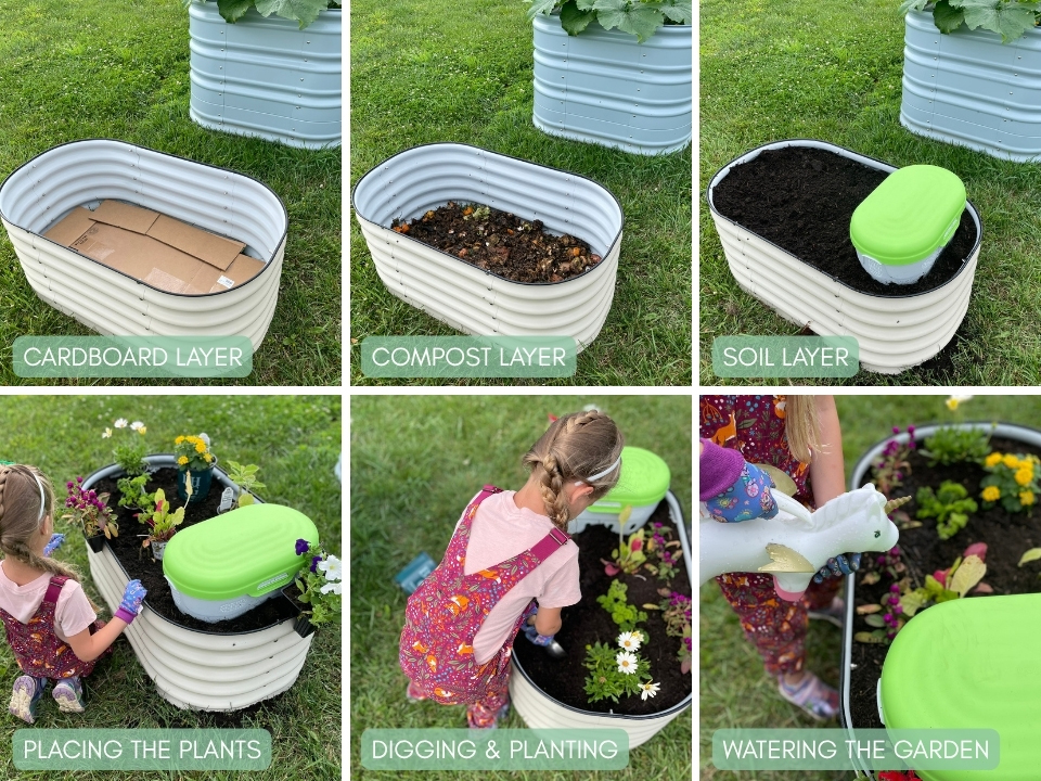 kids raised bed steps