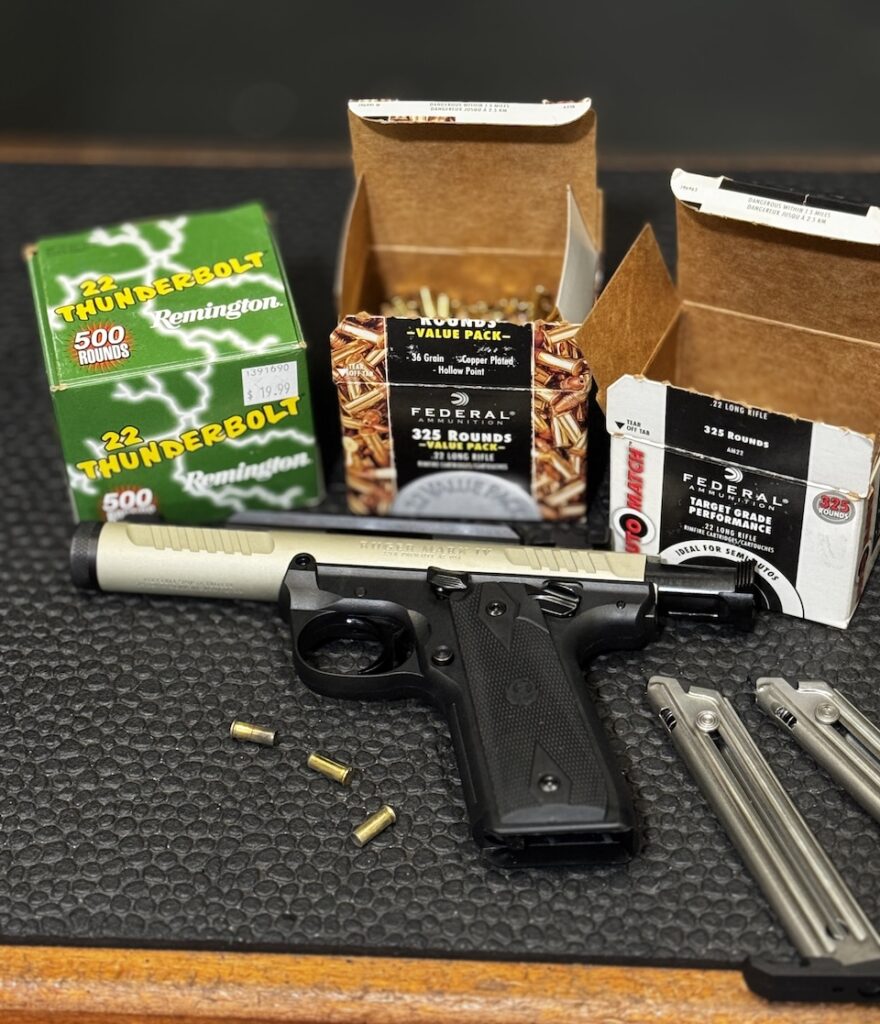 Ammo Demonstrated Ruger Mark IV 22 45 Lite