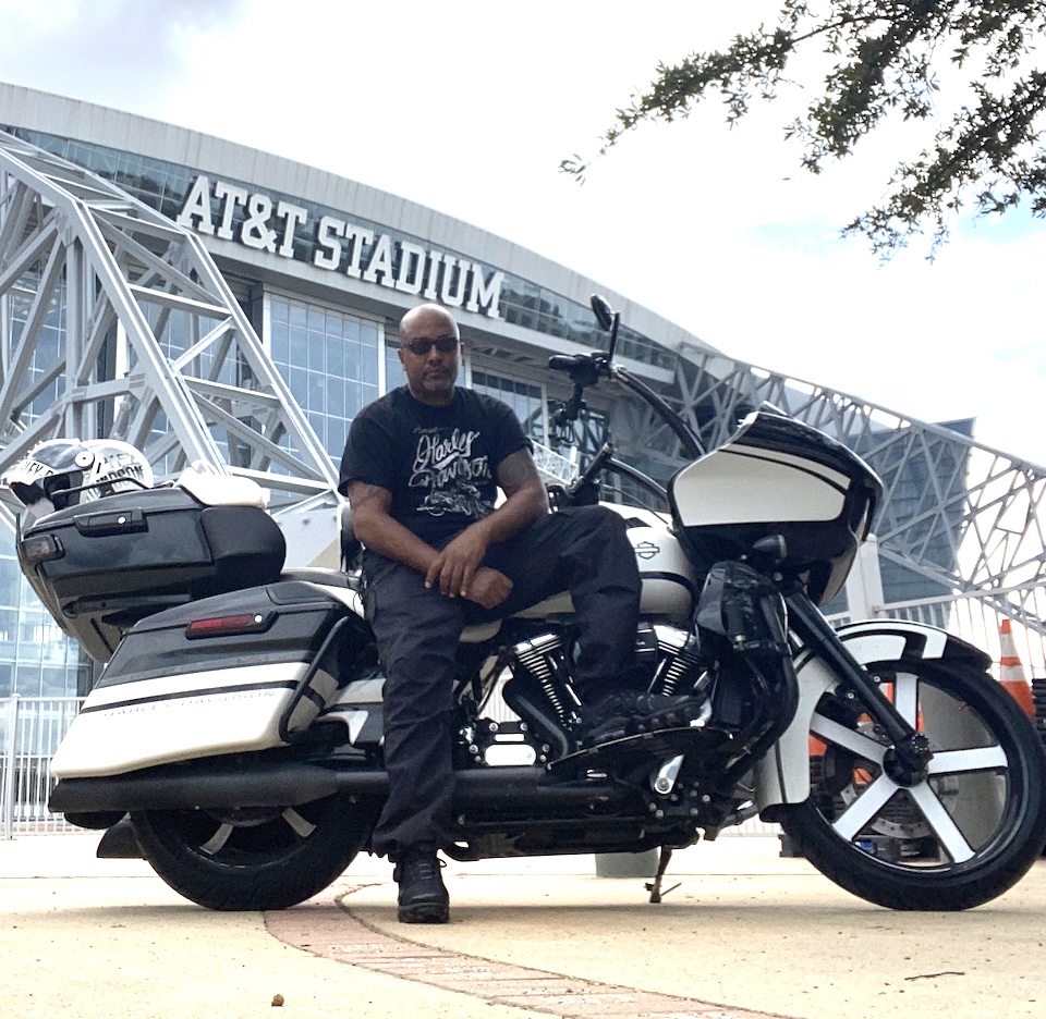 Mike on his motorcycle
