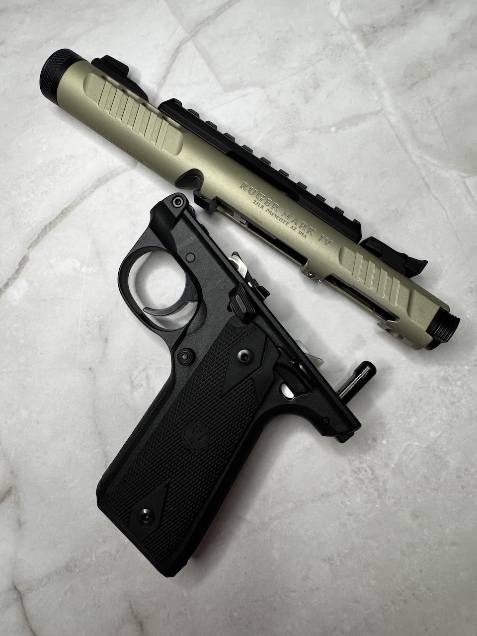 Ruger Mark IV 22 45 Lite After One Button Take Down