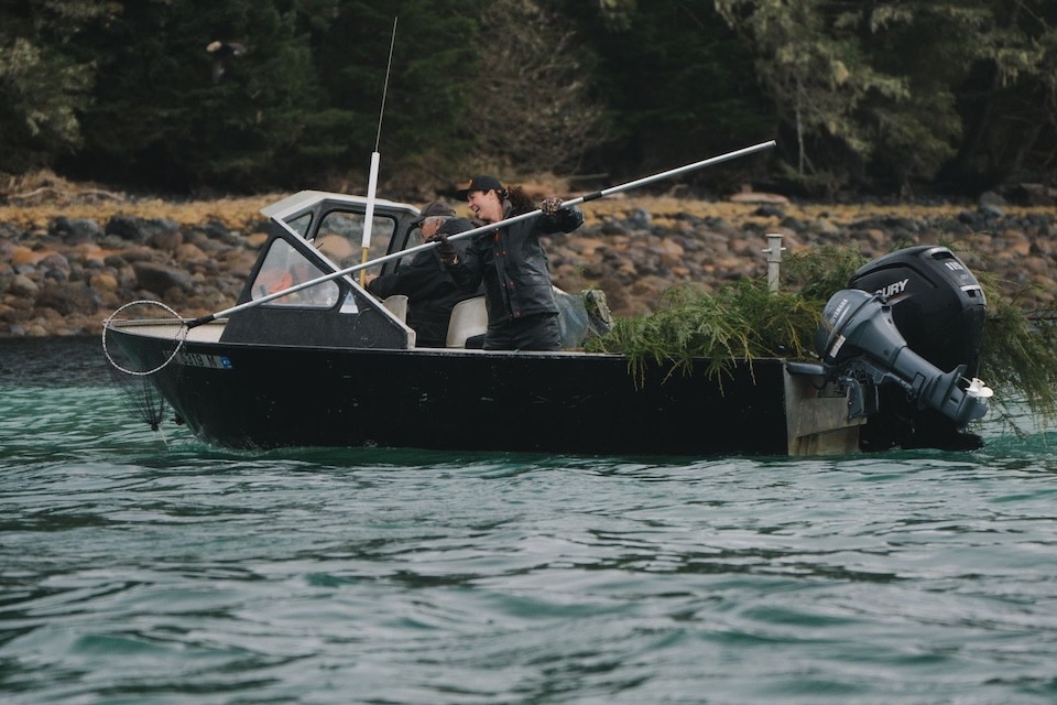 Heather Douville net on boat