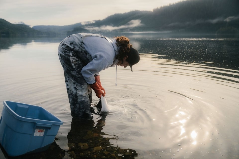 Heather Douville standing in water