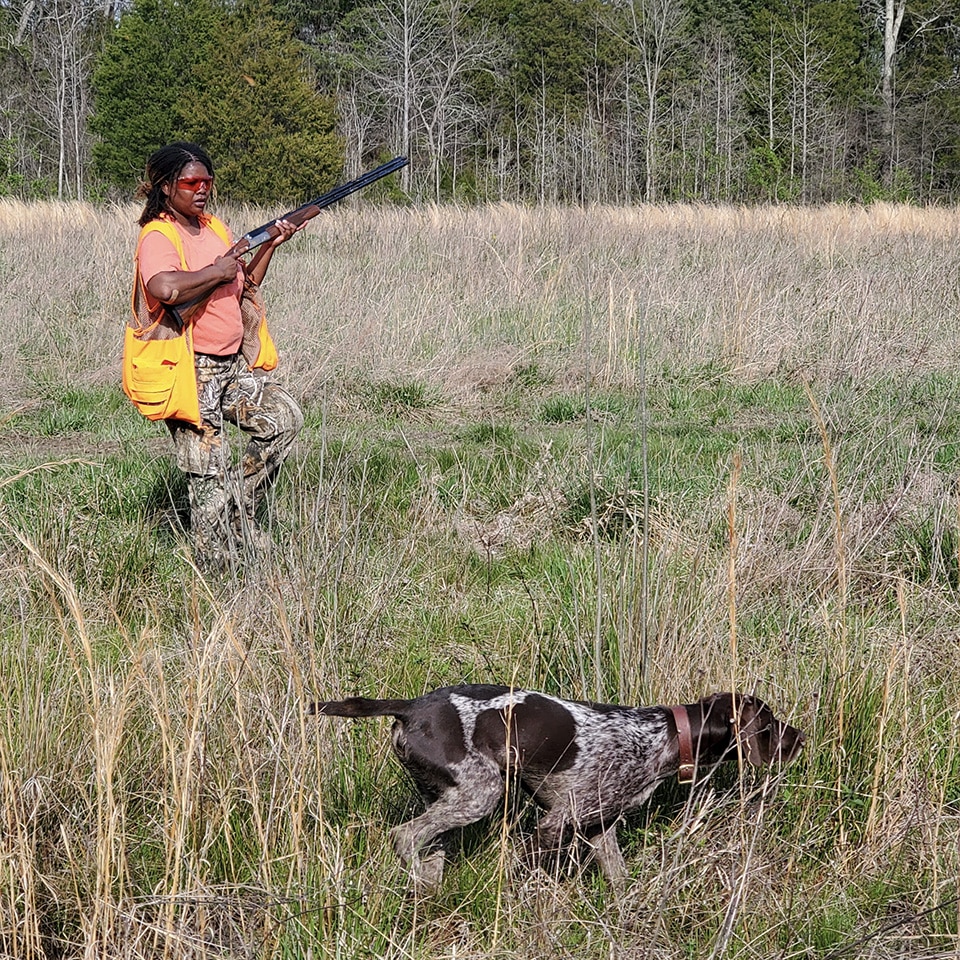 Upland hunting with dog