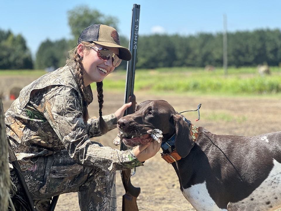 Wing shooter with dog