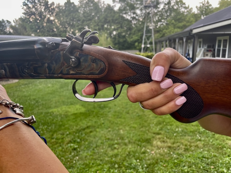 pressing front trigger