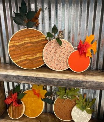 Wooden Hoop Pumpkin feature
