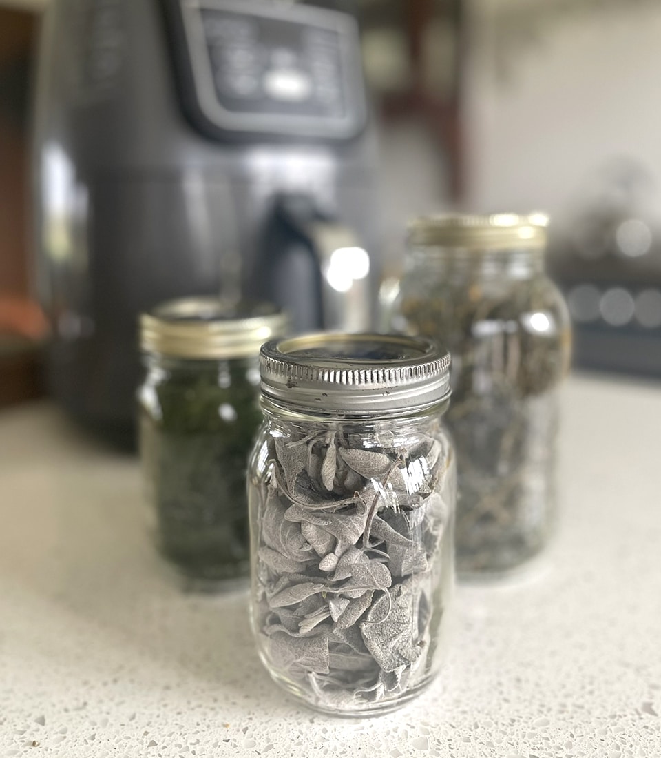 dried herbs with air fryer