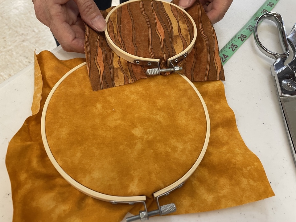 fabric for hoop pumpkin