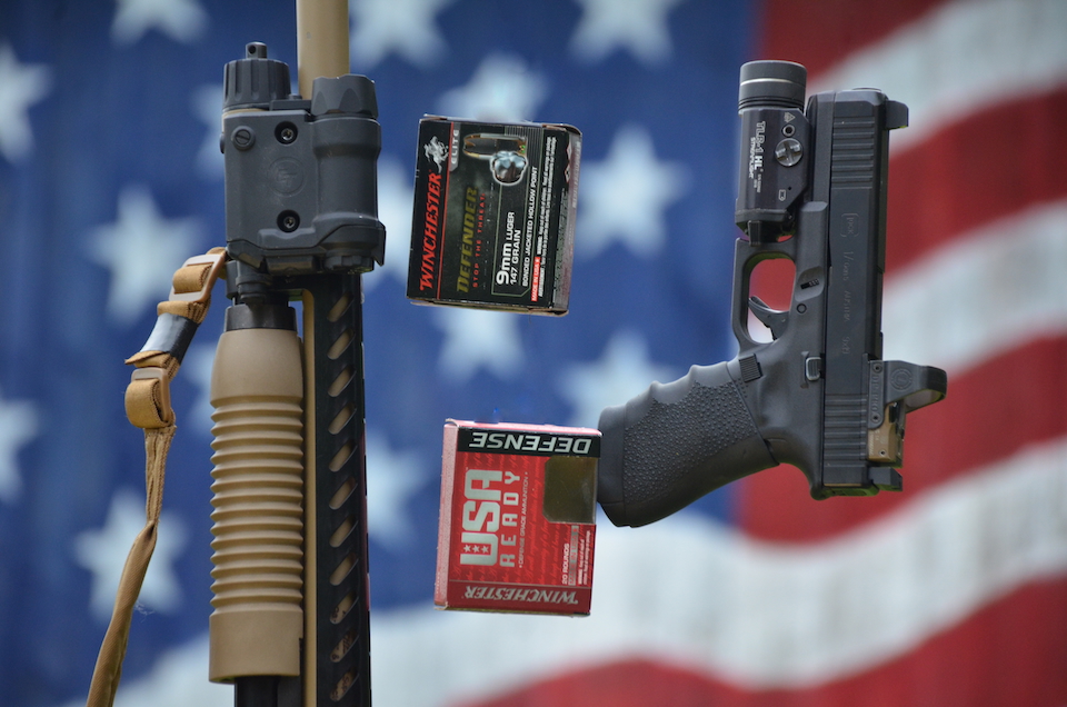 Shotgun and pistol close sized Home Defense Choices