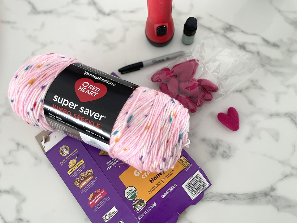 Valentine garland materials