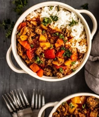 Elk unstuffed peppers feature