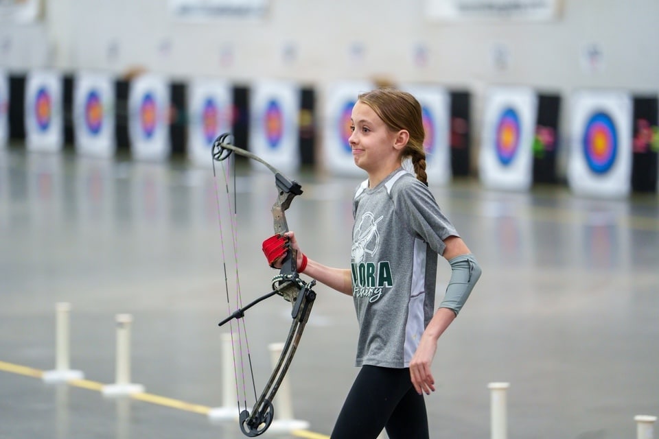 Girl walking away from line NASP